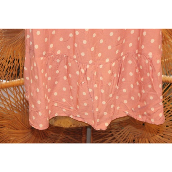 XL,POLKA DOT Blouse,pink polka dot shirt,women polka dot blouse - Picture 7 of 10